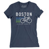 Boston Cycling Women's T-Shirt-Indigo-Allegiant Goods Co. Vintage Sports Apparel