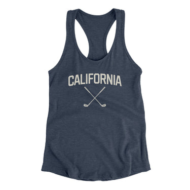 California Golf Women's Racerback Tank-Indigo-Allegiant Goods Co. Vintage Sports Apparel