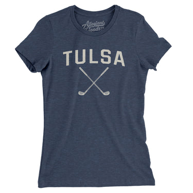 Tulsa Golf Women's T-Shirt-Indigo-Allegiant Goods Co. Vintage Sports Apparel