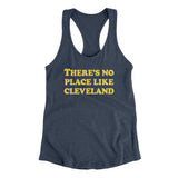 There's No Place Like Cleveland Women's Racerback Tank-Indigo-Allegiant Goods Co. Vintage Sports Apparel
