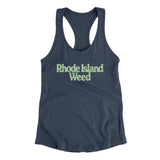 Rhode Island Weed Women's Racerback Tank-Indigo-Allegiant Goods Co. Vintage Sports Apparel