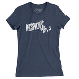 Massachusetts State Shape Text Women's T-Shirt-Allegiant Goods Co. Vintage Sports Apparel