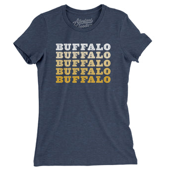 Buffalo Repeat Women's T-Shirt-Allegiant Goods Co. Vintage Sports Apparel