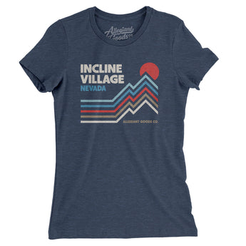 Incline Village Nevada Women's T-Shirt-Indigo-Allegiant Goods Co. Vintage Sports Apparel