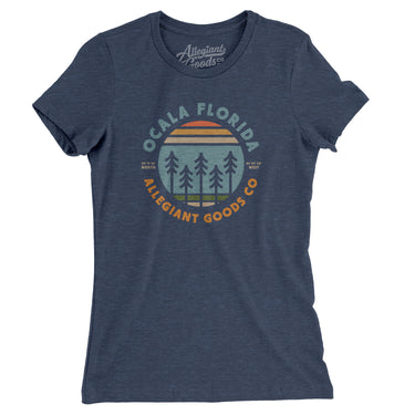Ocala Florida Retro Badge Women's T-Shirt-Allegiant Goods Co. Vintage Sports Apparel