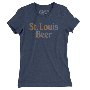 St. Louis Beer Women's T-Shirt-Indigo-Allegiant Goods Co. Vintage Sports Apparel