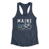 Maine Cycling Women's Racerback Tank-Indigo-Allegiant Goods Co. Vintage Sports Apparel