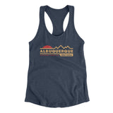 Albuquerque Mountain Sunset Women's Racerback Tank-Indigo-Allegiant Goods Co. Vintage Sports Apparel