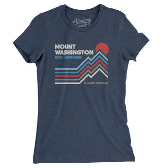 Mount Washington New Hampshire Women's T-Shirt-Indigo-Allegiant Goods Co. Vintage Sports Apparel