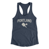 Portland Pickleball Women's Racerback Tank-Indigo-Allegiant Goods Co. Vintage Sports Apparel