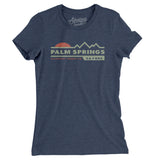 Palm Springs Mountain Sunset Women's T-Shirt-Indigo-Allegiant Goods Co. Vintage Sports Apparel