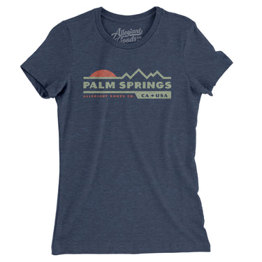 Palm Springs Mountain Sunset Women's T-Shirt-Indigo-Allegiant Goods Co. Vintage Sports Apparel