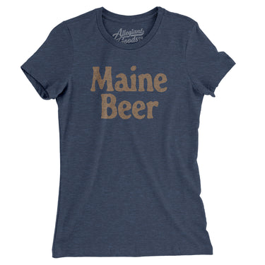 Maine Beer Women's T-Shirt-Indigo-Allegiant Goods Co. Vintage Sports Apparel