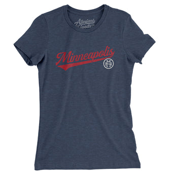 Minneapolis Vintage Script Women's T-Shirt-Allegiant Goods Co. Vintage Sports Apparel