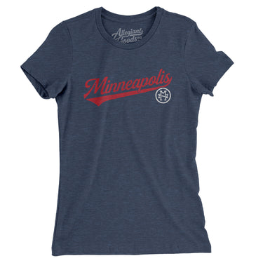 Minneapolis Vintage Script Women's T-Shirt-Allegiant Goods Co. Vintage Sports Apparel