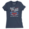 Salt Palace Arena Women's T-Shirt-Indigo-Allegiant Goods Co. Vintage Sports Apparel