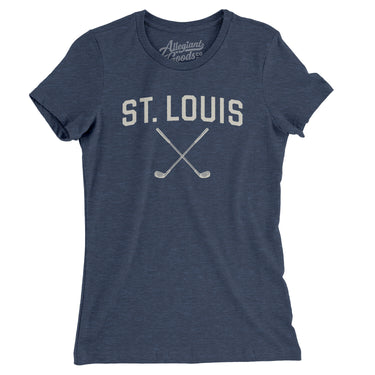 St. Louis Golf Women's T-Shirt-Indigo-Allegiant Goods Co. Vintage Sports Apparel