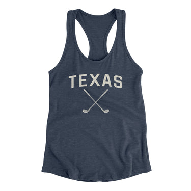 Texas Golf Women's Racerback Tank-Indigo-Allegiant Goods Co. Vintage Sports Apparel