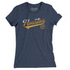 Houston Vintage Script Women's T-Shirt-Indigo-Allegiant Goods Co. Vintage Sports Apparel