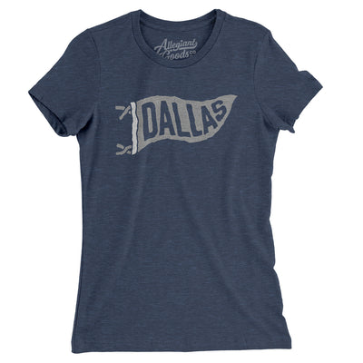 Dallas Pennant Women's T-Shirt-Indigo-Allegiant Goods Co. Vintage Sports Apparel