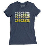 Ann Arbor Repeat Women's T-Shirt-Indigo-Allegiant Goods Co. Vintage Sports Apparel