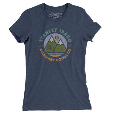 Stanley Idaho Retro Badge Women's T-Shirt-Indigo-Allegiant Goods Co. Vintage Sports Apparel