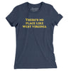 There's No Place Like West Virginia Women's T-Shirt-Indigo-Allegiant Goods Co. Vintage Sports Apparel