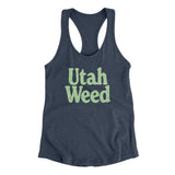 Utah Weed Women's Racerback Tank-Indigo-Allegiant Goods Co. Vintage Sports Apparel