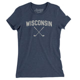 Wisconsin Golf Women's T-Shirt-Indigo-Allegiant Goods Co. Vintage Sports Apparel