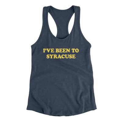 I've Been To Syracuse Women's Racerback Tank-Indigo-Allegiant Goods Co. Vintage Sports Apparel