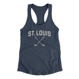St. Louis Golf Women's Racerback Tank-Indigo-Allegiant Goods Co. Vintage Sports Apparel