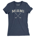 Miami Golf Women's T-Shirt-Indigo-Allegiant Goods Co. Vintage Sports Apparel