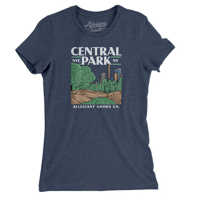 Central Park Women's T-Shirt-Indigo-Allegiant Goods Co. Vintage Sports Apparel