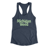 Michigan Weed Women's Racerback Tank-Allegiant Goods Co. Vintage Sports Apparel