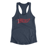 Cleveland Pennant Women's Racerback Tank-Indigo-Allegiant Goods Co. Vintage Sports Apparel