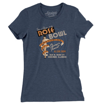 Rose Bowl Chicago Women's T-Shirt-Indigo-Allegiant Goods Co. Vintage Sports Apparel