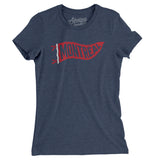 Montréal Pennant Women's T-Shirt-Indigo-Allegiant Goods Co. Vintage Sports Apparel