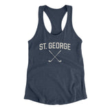 St. George Golf Women's Racerback Tank-Indigo-Allegiant Goods Co. Vintage Sports Apparel