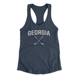 Georgia Golf Women's Racerback Tank-Indigo-Allegiant Goods Co. Vintage Sports Apparel