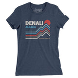 Denali Alaska Women's T-Shirt-Indigo-Allegiant Goods Co. Vintage Sports Apparel