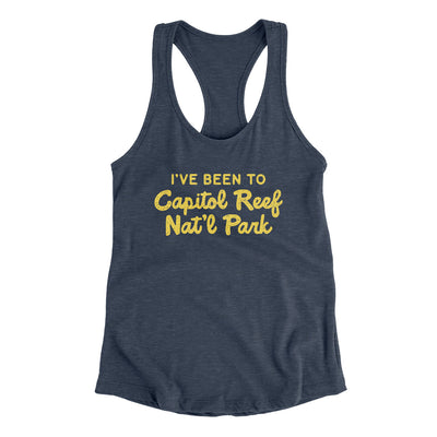 I've Been To Capitol Reef National Park Women's Racerback Tank-Indigo-Allegiant Goods Co. Vintage Sports Apparel