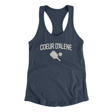 Coeur D'alene Pickleball Women's Racerback Tank-Indigo-Allegiant Goods Co. Vintage Sports Apparel