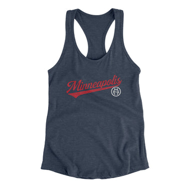 Minneapolis Vintage Script Women's Racerback Tank-Allegiant Goods Co. Vintage Sports Apparel