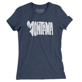 Montana State Shape Text Women's T-Shirt-Allegiant Goods Co. Vintage Sports Apparel