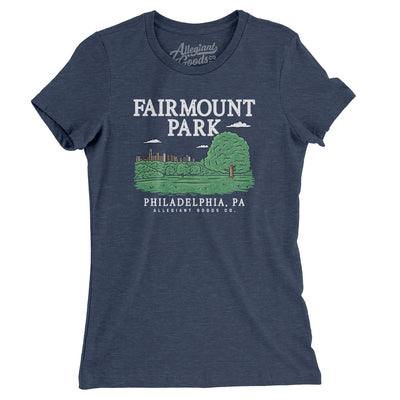 Fairmount Park Women's T-Shirt-Indigo-Allegiant Goods Co. Vintage Sports Apparel