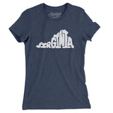 Virginia State Shape Text Women's T-Shirt-Allegiant Goods Co. Vintage Sports Apparel