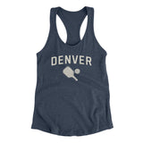 Denver Pickleball Women's Racerback Tank-Indigo-Allegiant Goods Co. Vintage Sports Apparel