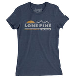 Lone Pine Mountain Sunset Women's T-Shirt-Indigo-Allegiant Goods Co. Vintage Sports Apparel