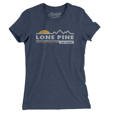 Lone Pine Mountain Sunset Women's T-Shirt-Indigo-Allegiant Goods Co. Vintage Sports Apparel