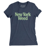 New York Weed Women's T-Shirt-Indigo-Allegiant Goods Co. Vintage Sports Apparel
